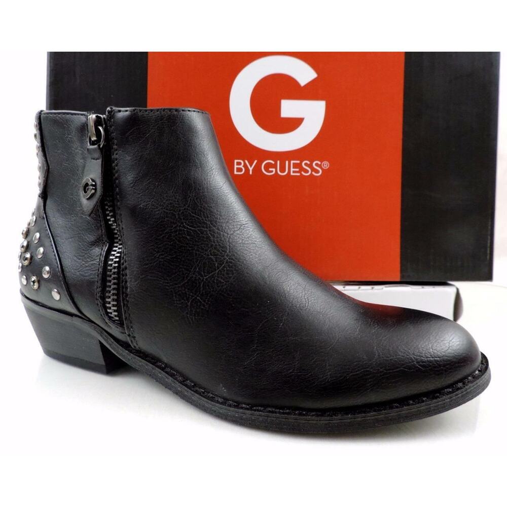 NWOT G by Guess Stuart Ankle Boots Booties Studded Black Multi Size 6.5